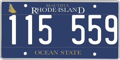 RI license plate 115559