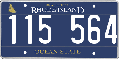 RI license plate 115564