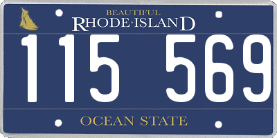 RI license plate 115569