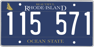 RI license plate 115571