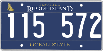 RI license plate 115572