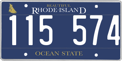 RI license plate 115574