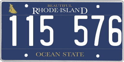 RI license plate 115576