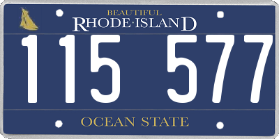 RI license plate 115577