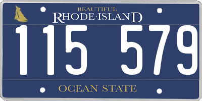 RI license plate 115579