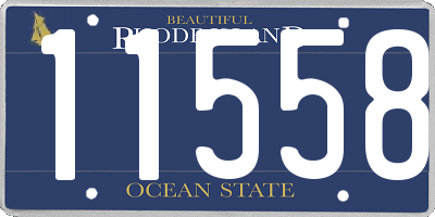 RI license plate 11558