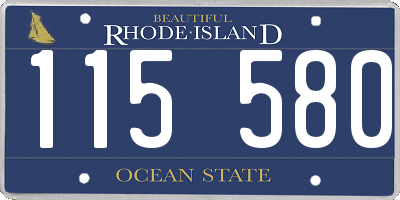 RI license plate 115580