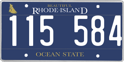 RI license plate 115584