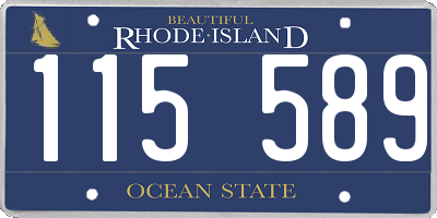 RI license plate 115589