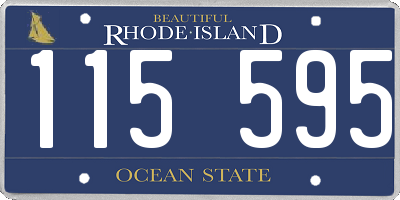 RI license plate 115595
