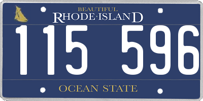 RI license plate 115596