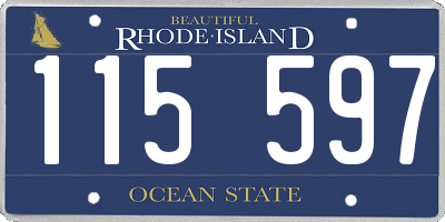 RI license plate 115597