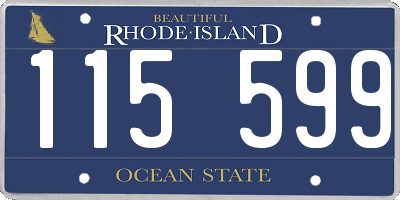 RI license plate 115599