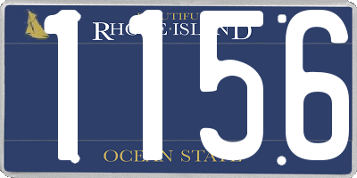 RI license plate 1156