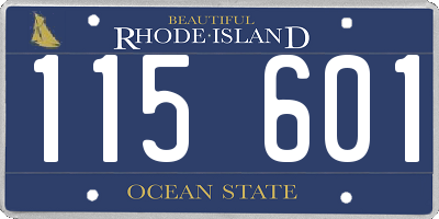 RI license plate 115601