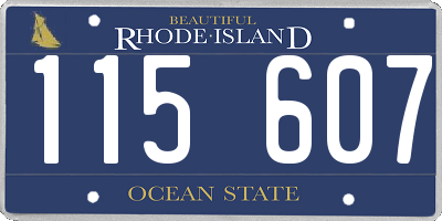 RI license plate 115607