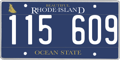 RI license plate 115609