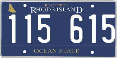 RI license plate 115615