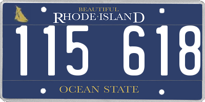 RI license plate 115618