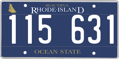 RI license plate 115631