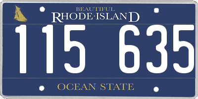 RI license plate 115635