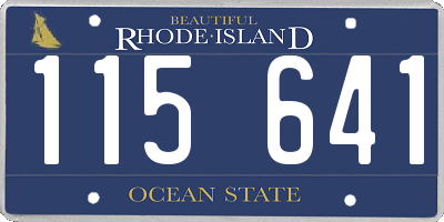 RI license plate 115641