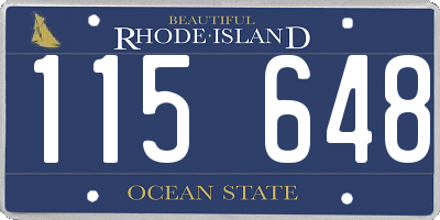 RI license plate 115648