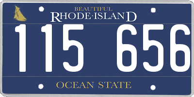 RI license plate 115656