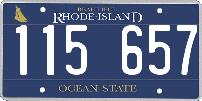 RI license plate 115657