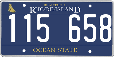 RI license plate 115658