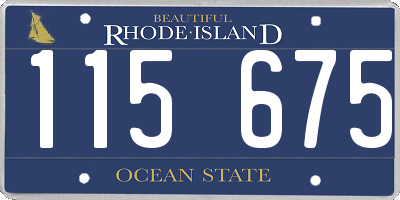 RI license plate 115675