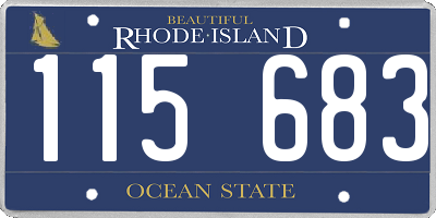 RI license plate 115683