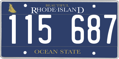 RI license plate 115687