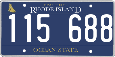 RI license plate 115688