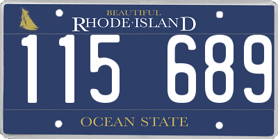 RI license plate 115689