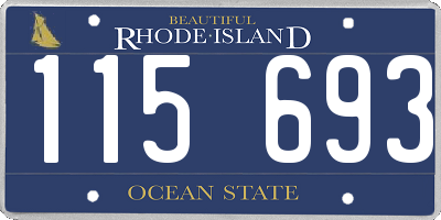 RI license plate 115693