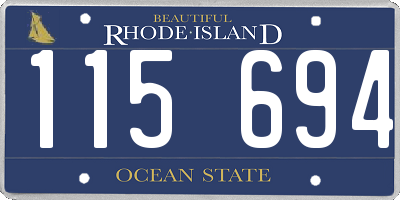 RI license plate 115694