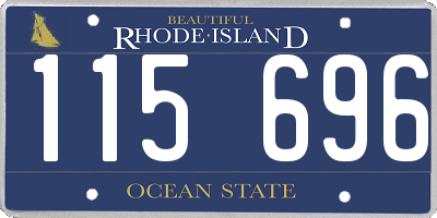 RI license plate 115696