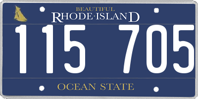 RI license plate 115705