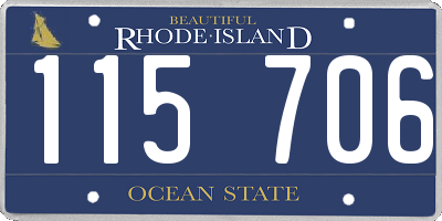 RI license plate 115706