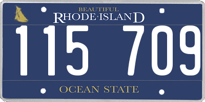 RI license plate 115709
