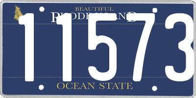 RI license plate 11573