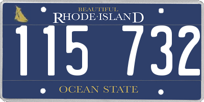 RI license plate 115732