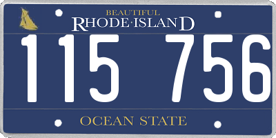 RI license plate 115756