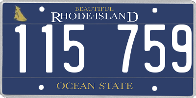 RI license plate 115759