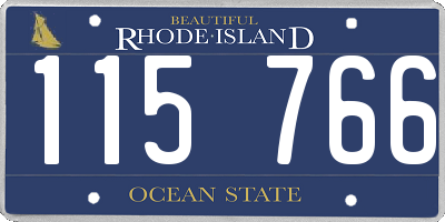 RI license plate 115766