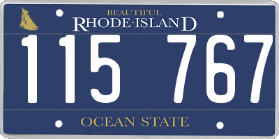 RI license plate 115767