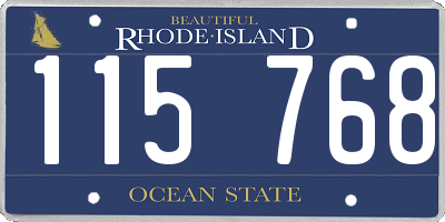 RI license plate 115768