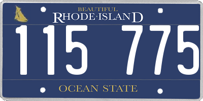 RI license plate 115775