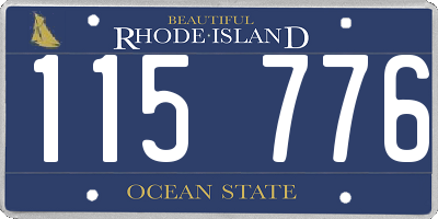 RI license plate 115776